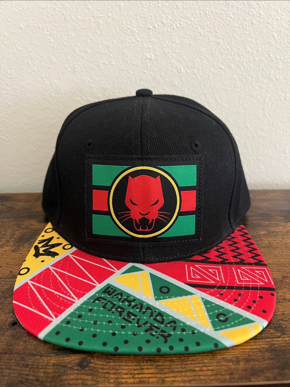 Marvel Black Panther Snapback Hat Superhero Wakanda Forever